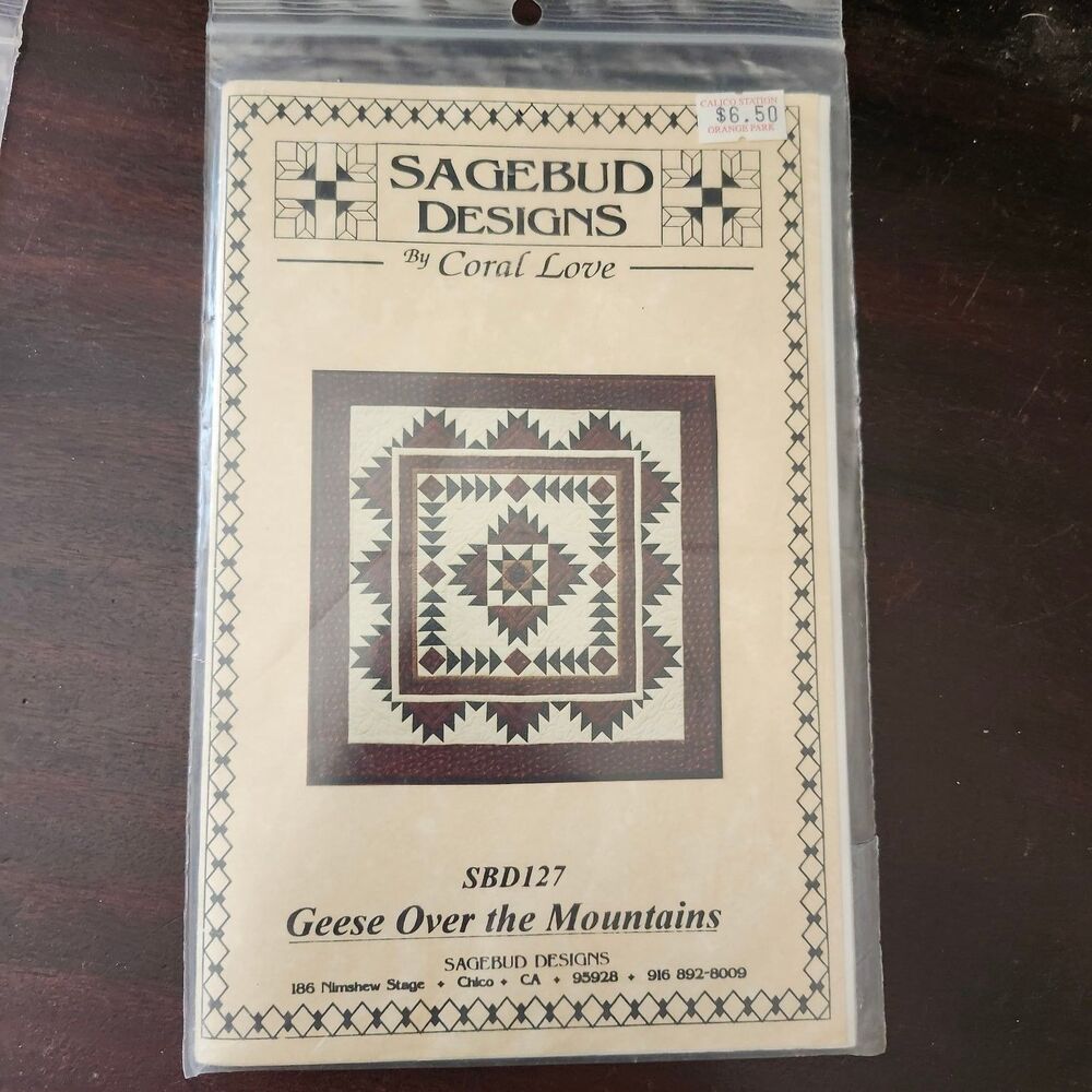 Sagebud Designs SBD127 Quilt Pattern 53x53" Medallion Flying Geese